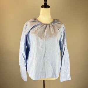 NWT Everlane Poplin Breeze Shirt Women's XS Light Blue 100% Cotton